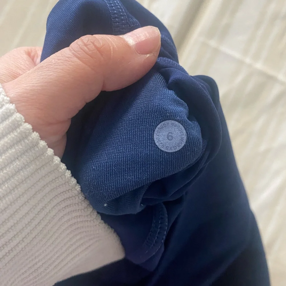 Lululemon Athletica Wunder Under High Rise Crop 21” Spray Indigo Blue size 6 - Picture 3 of 6